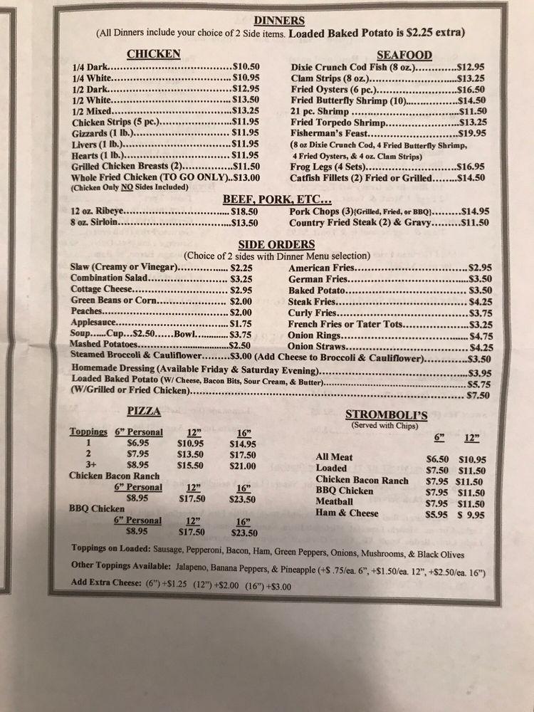 Menu at Kelley’s Restaurant & Bar LLC, Celestine