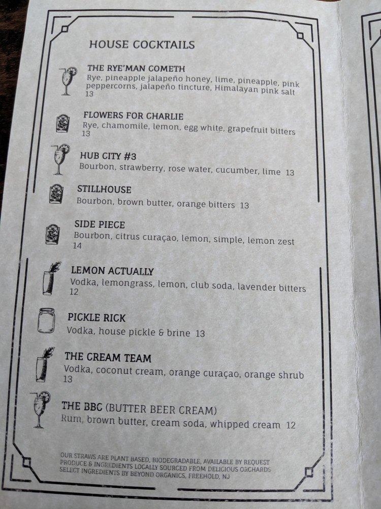 Menu at Colts Neck StillHouse pub & bar, USA