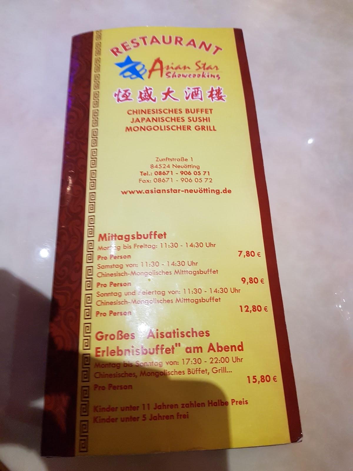 Speisekarte Von Asianstar Neuotting Restaurant Neuotting