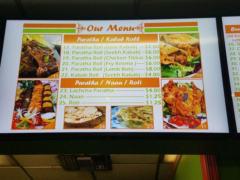Menu at Baba Khan Kabab House restaurant, New York City
