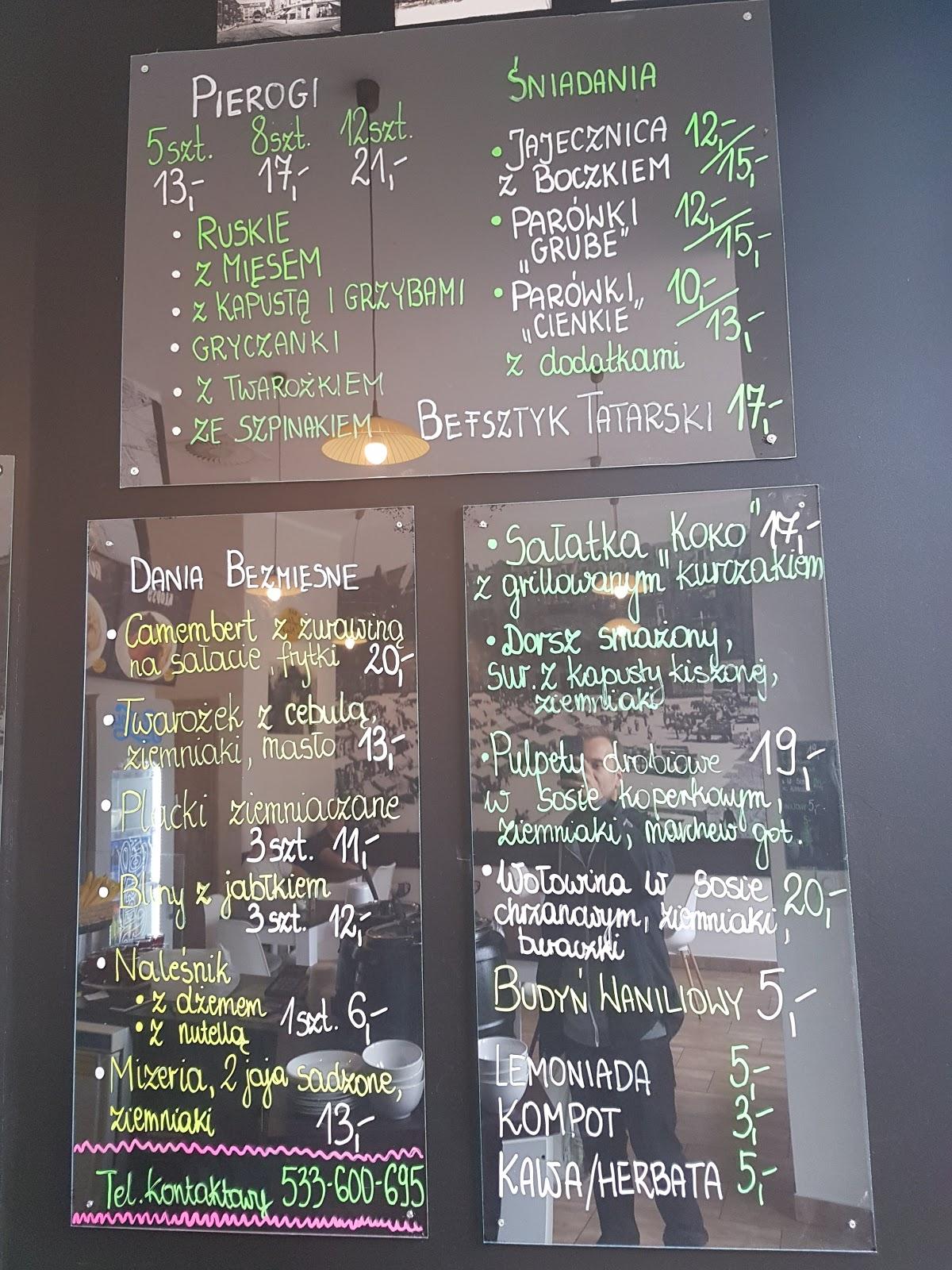 Menu At Bar Tylko U Nas Pozna Ko Cielna