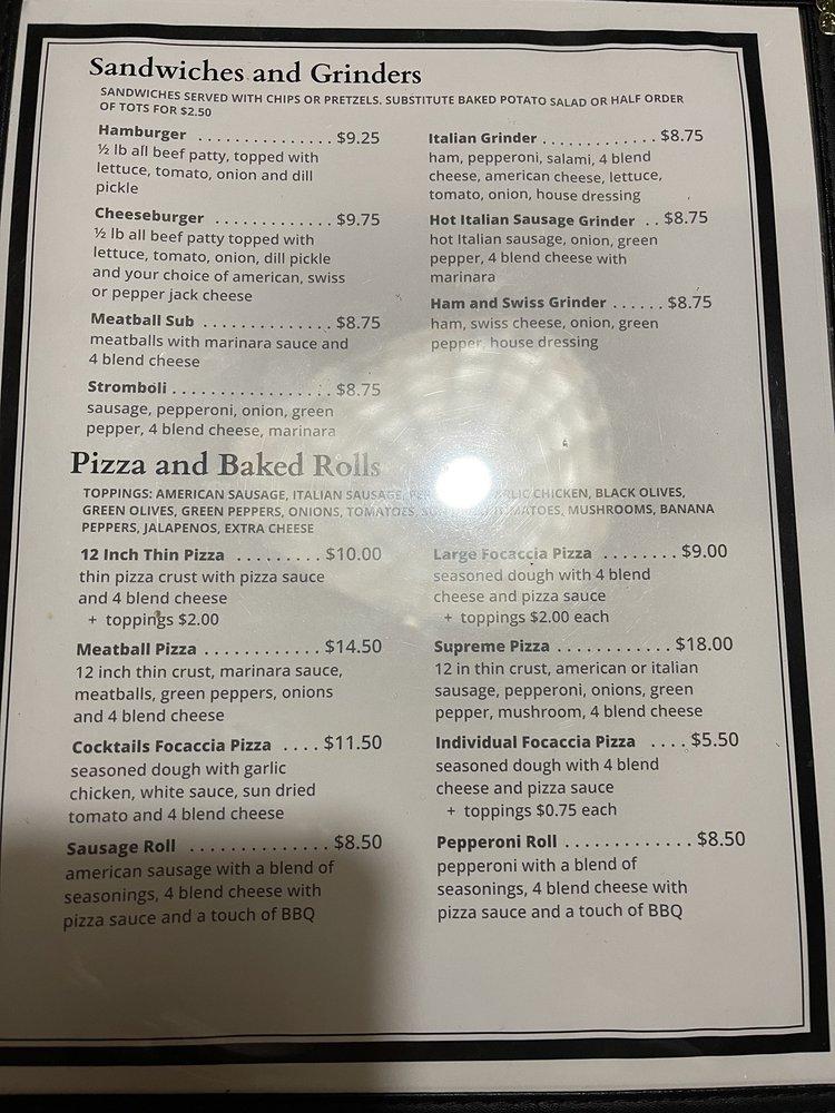 Menu at Cocktails Lounge pub & bar, Fort Wayne