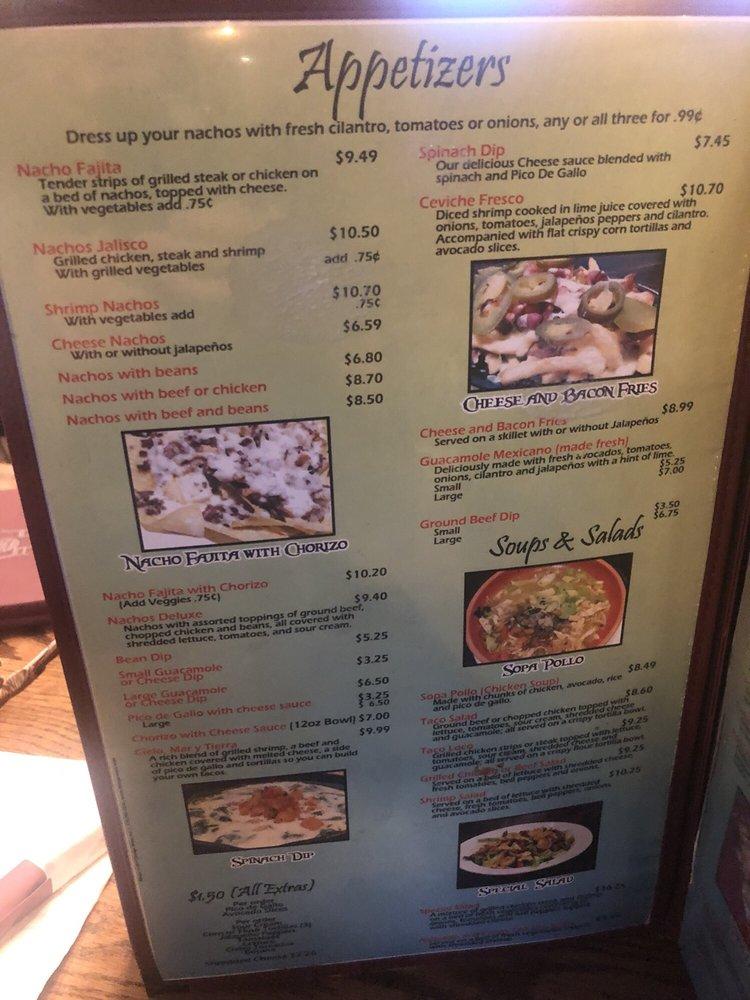 Menu at El Patio Mexican Grill & Cantina restaurant, Enid