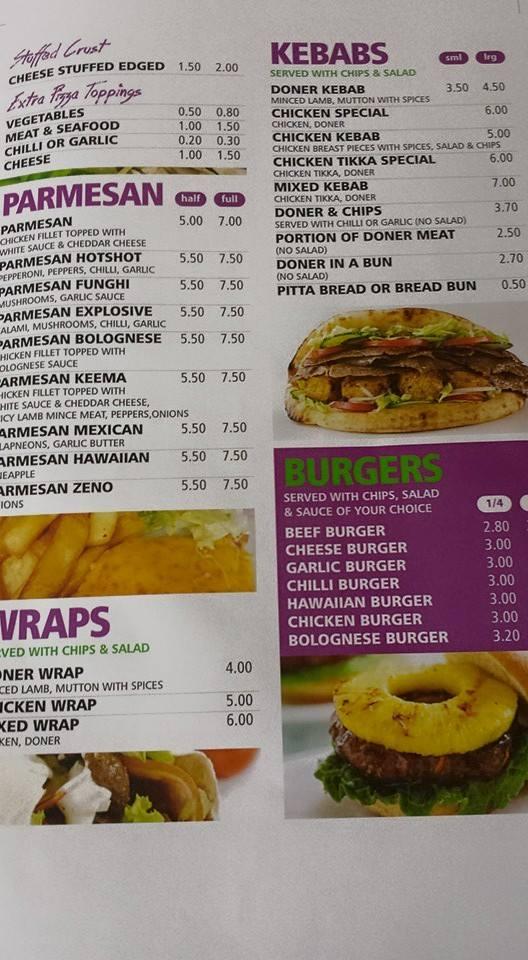 Menu at North East pizza pizzeria, Newton Aycliffe