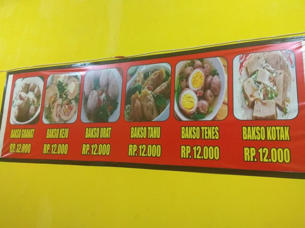 Menu At Warung Barokah Jaya Bakso Raksasa Cab Bontonompo Mas Adi