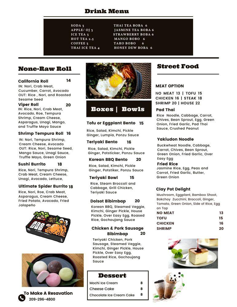 Menu at Wok and Roll Asian Kitchen restaurant, Pine Grove