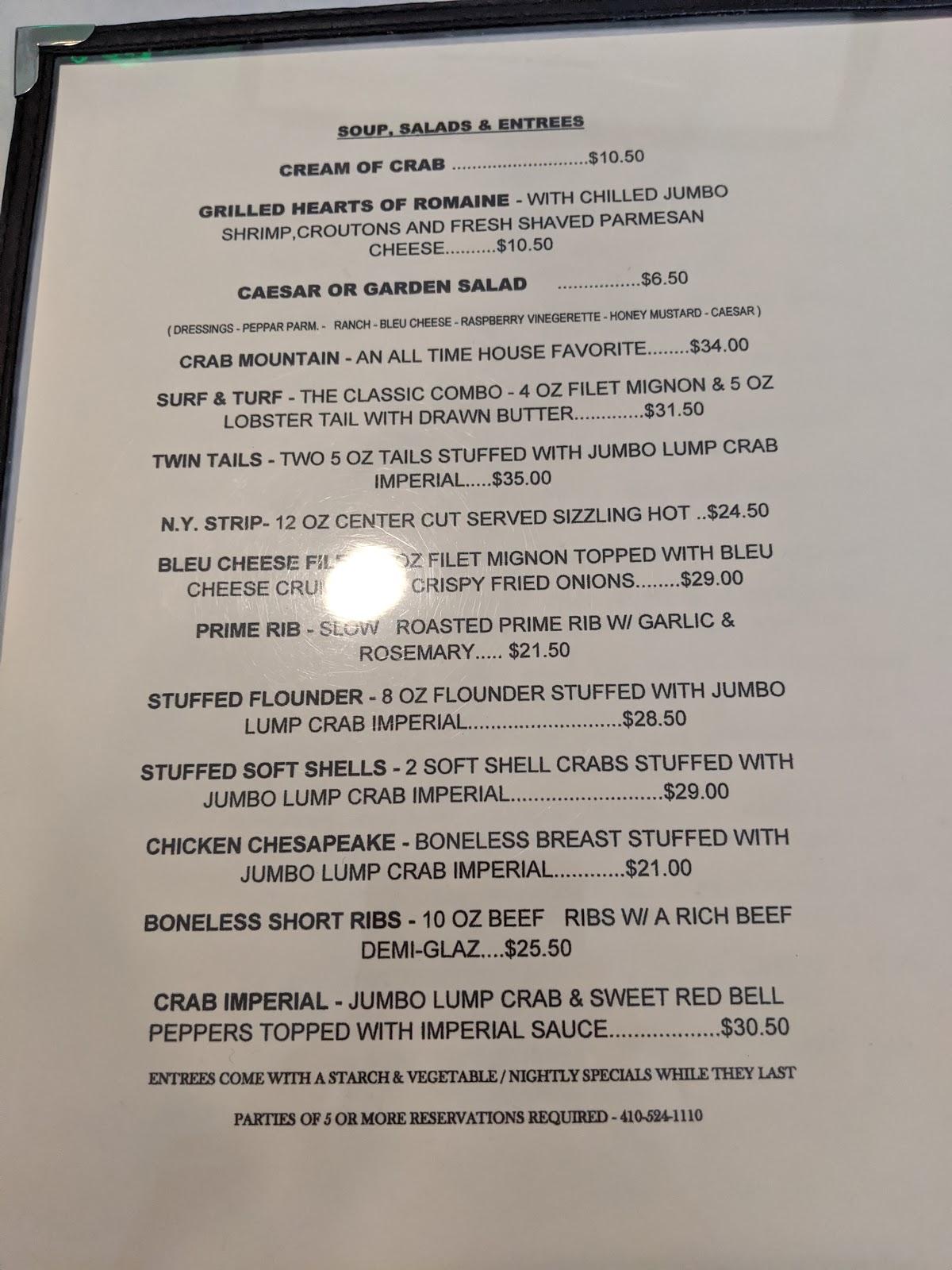 Menu at The Jungle Bar & Restaurant, Ocean City