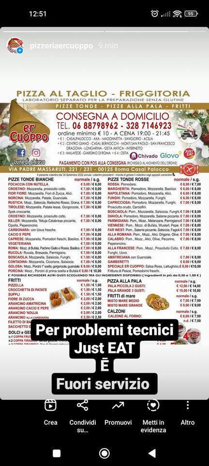 Menu di Er Cuoppo 