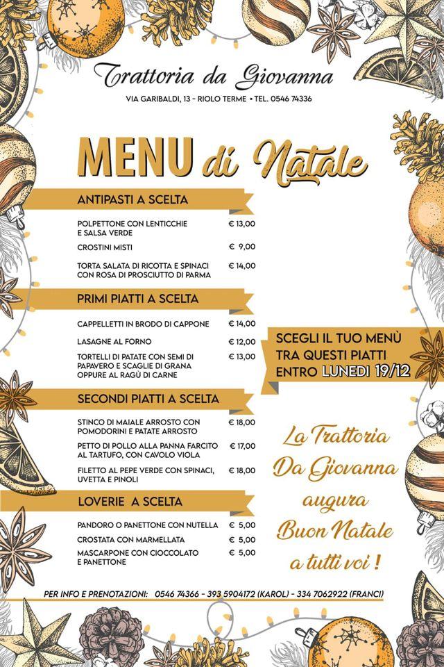Menu di Trattoria Da Giovanna 
