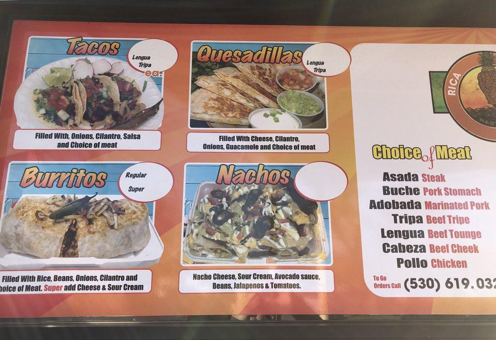 Carta de Valencia's Market, Colusa, 950 6th St