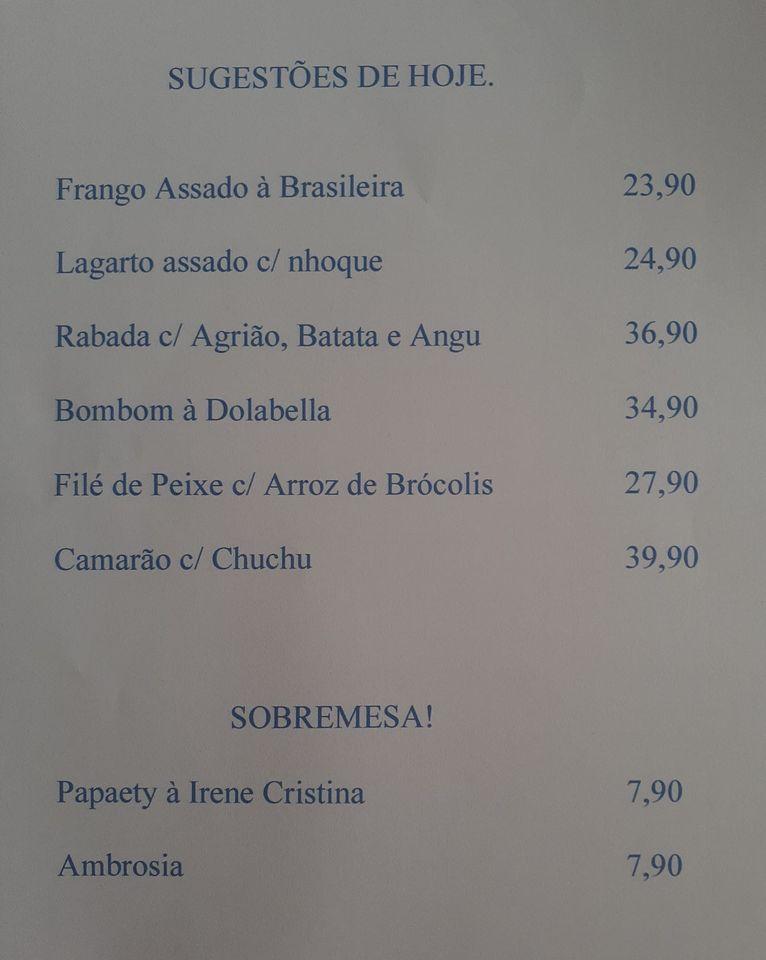 Salsa e Cebolinha cardápio
