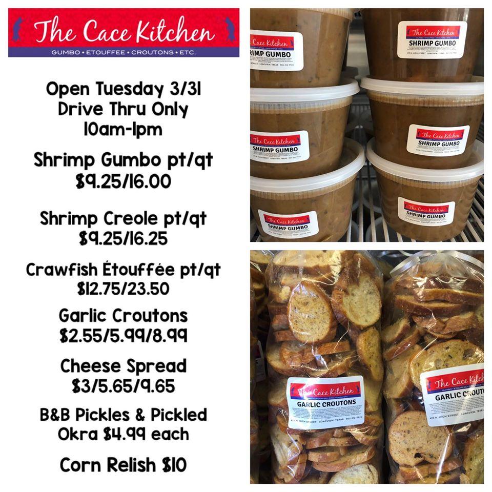 Menu at The Cace Kitchen restaurant, Longview