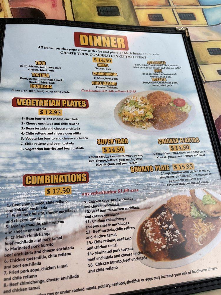 Menu at La Roca Mexican Restaurant, Newport