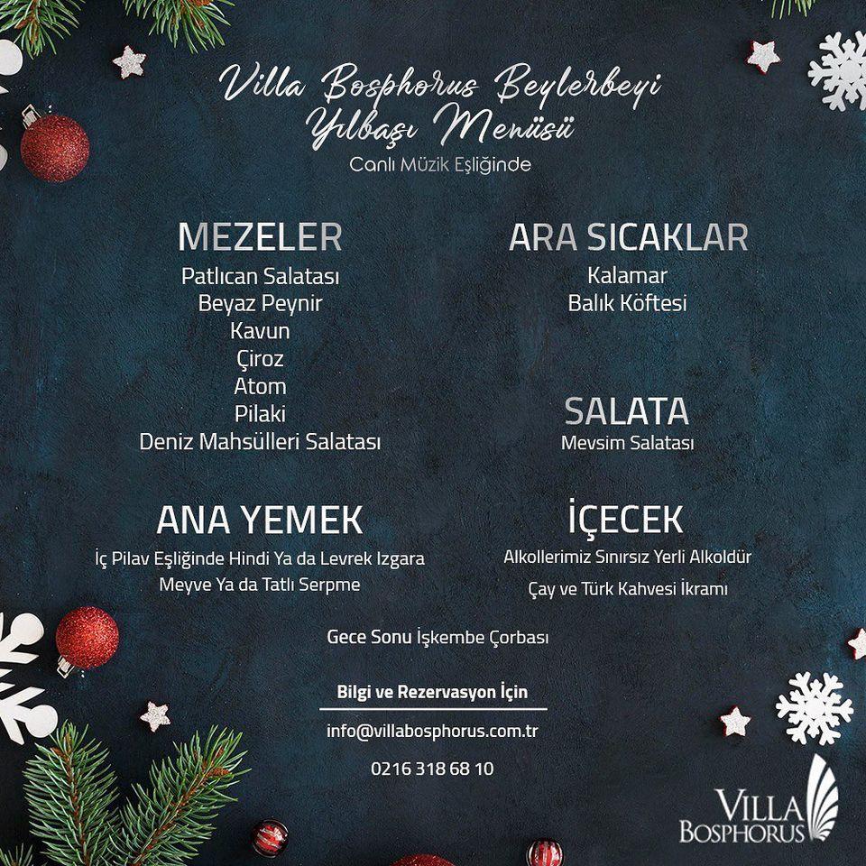 Menu at Villa Bosphorus, Istanbul, Beylerbeyi İskele Cd. 18 A 18 A