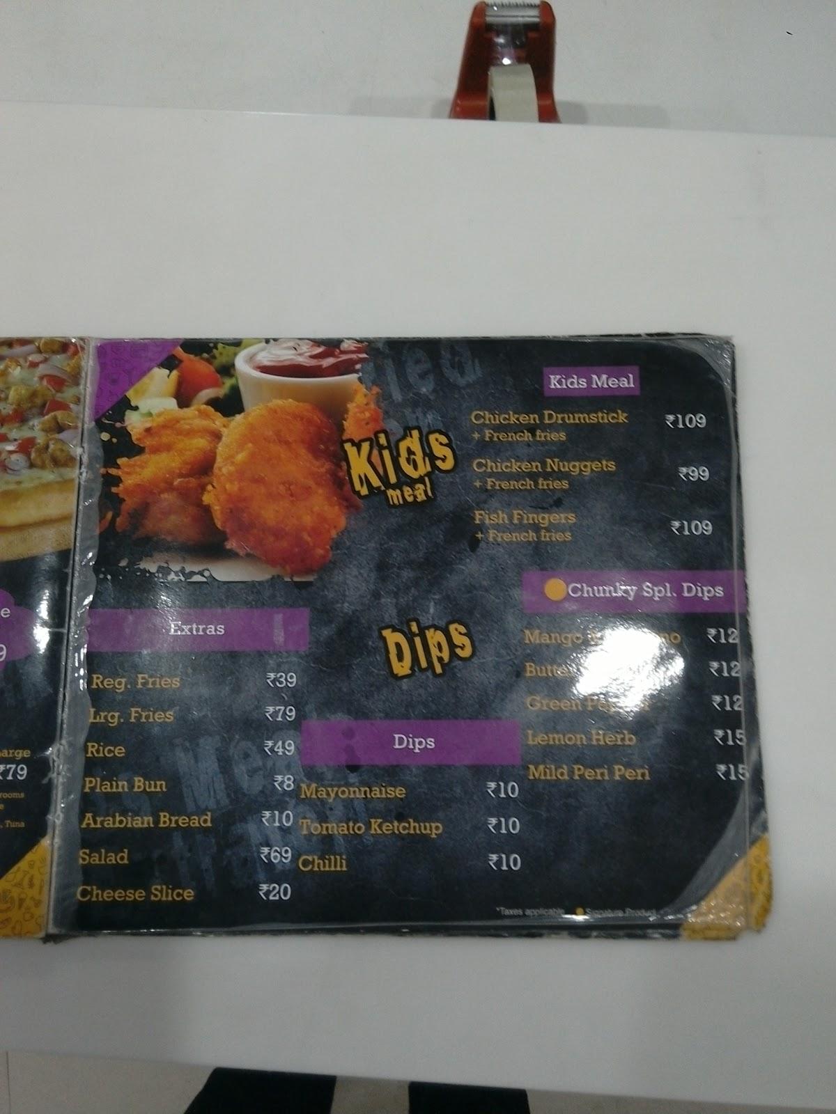 Chunky Chicken menu