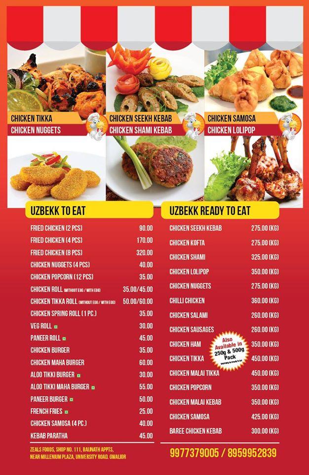 UZBEKK Take Away Outlet menu