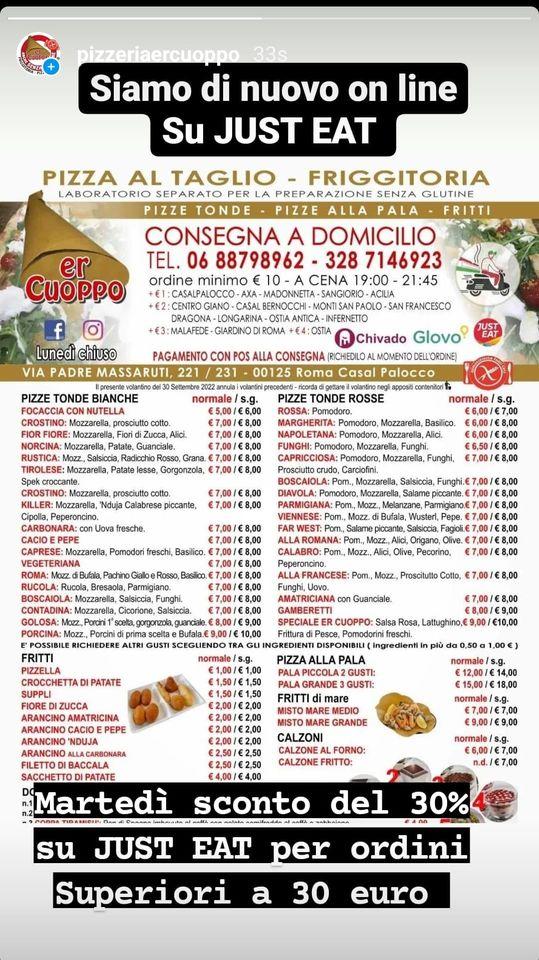 Menu di Er Cuoppo 