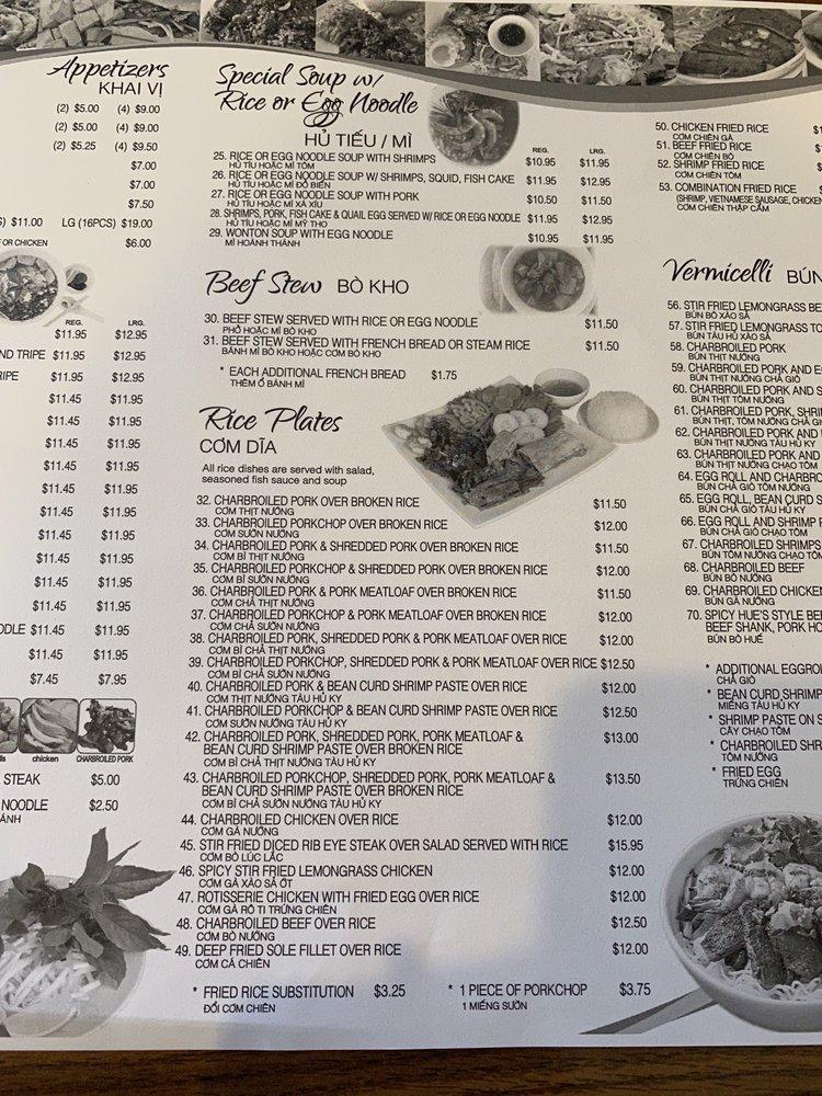 Menu At Pho Viet Vietnamese Noodle And Grill Restaurant Eastvale