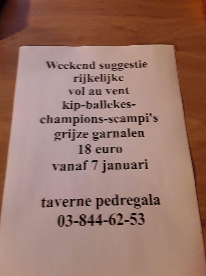 Menu de Taverne Brasserie Pedregala
