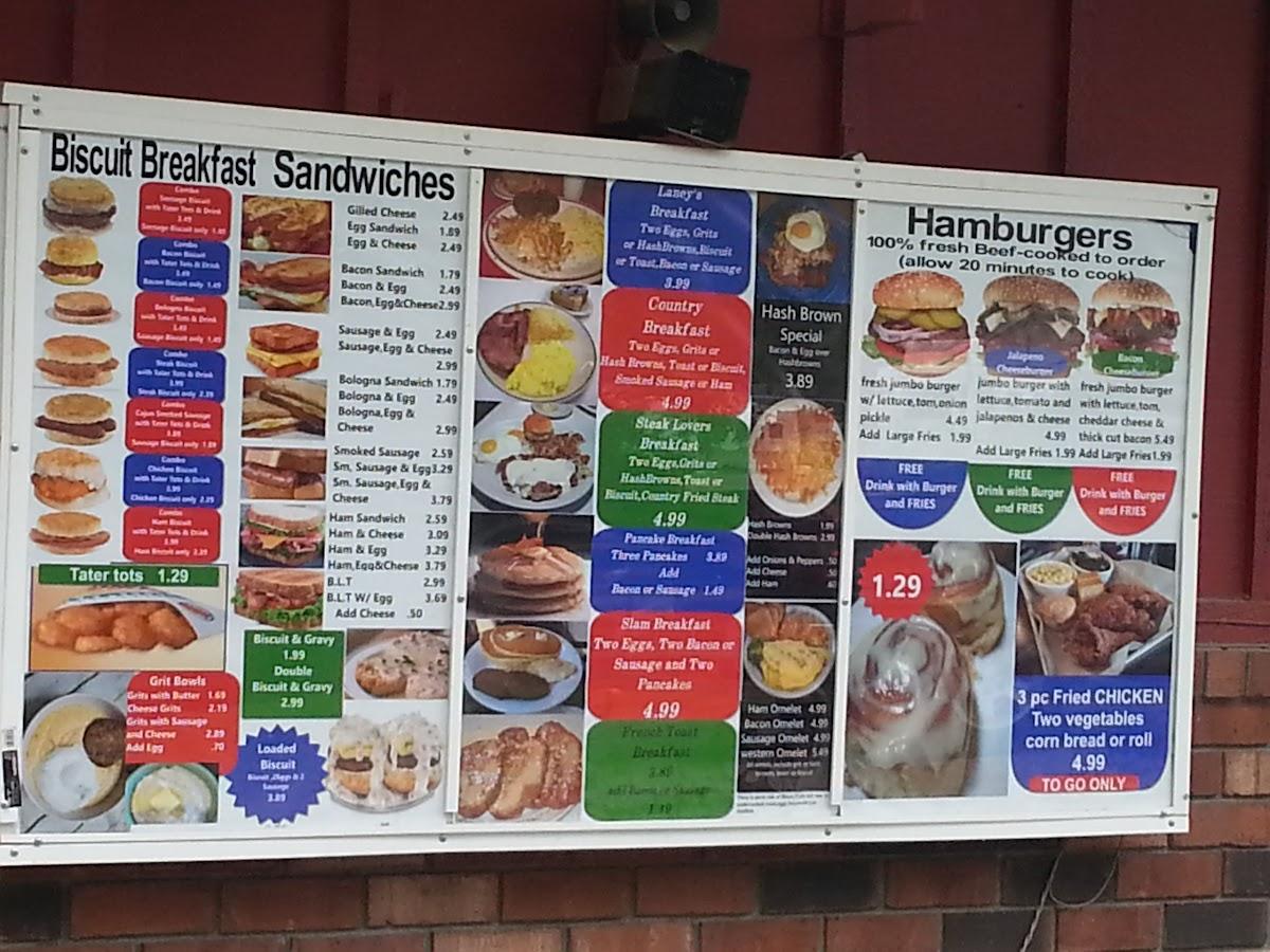 Menu at Laney's Restaurant, Leeds