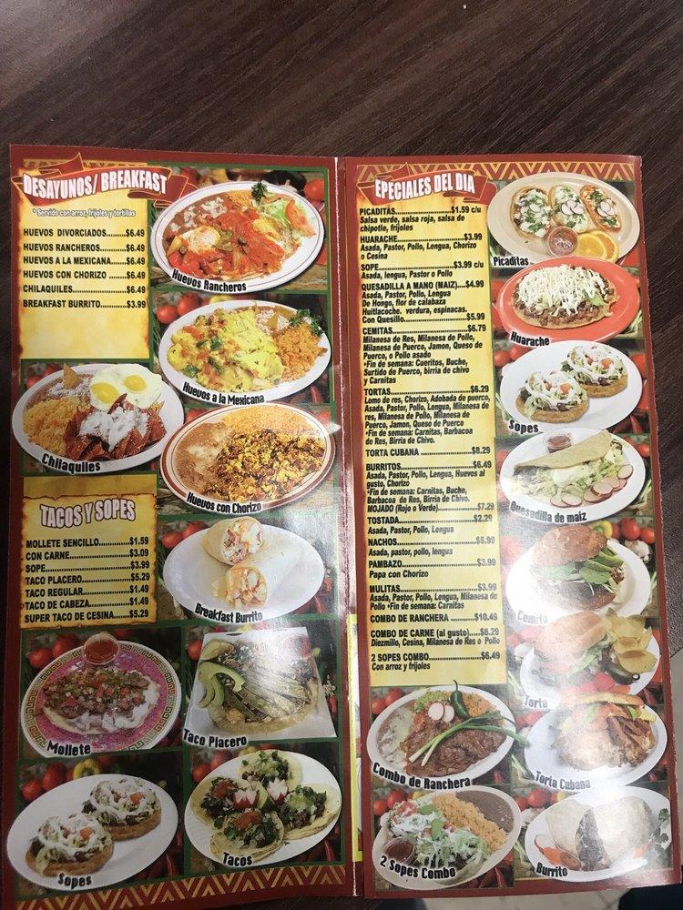 Carta del restaurante Tortilleria La Pequenita, La Puente