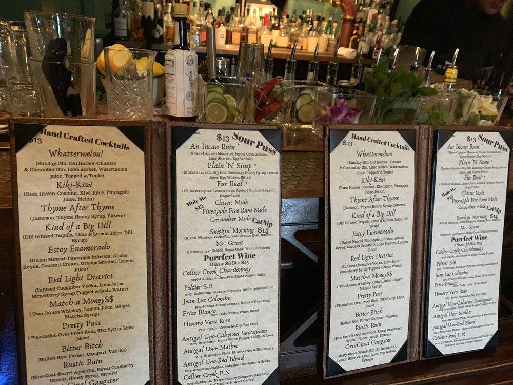 Menu at Ruin Bar, Costa Mesa
