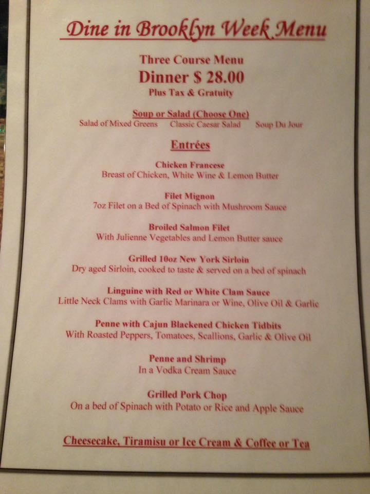 Menu at Hunter's Steak & Ale House steakhouse, New York City