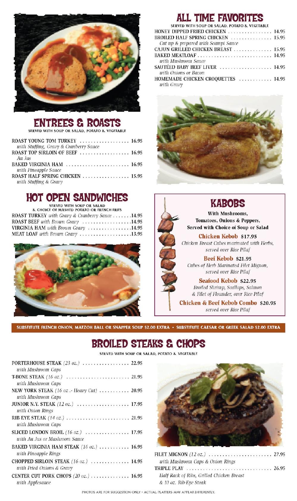 Menu at Brandywine Diner restaurant, Wilmington