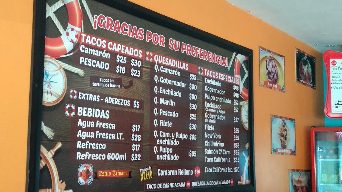 Carta del restaurante Tacos De Mariscos El Gordo, Mazatlán, Av Jacarandas 237