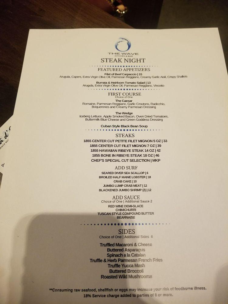 Menu At The Wave Kitchen Bar Vero Beach   Rb38 Menu The Wave Kitchen And Bar 2022 10 2 