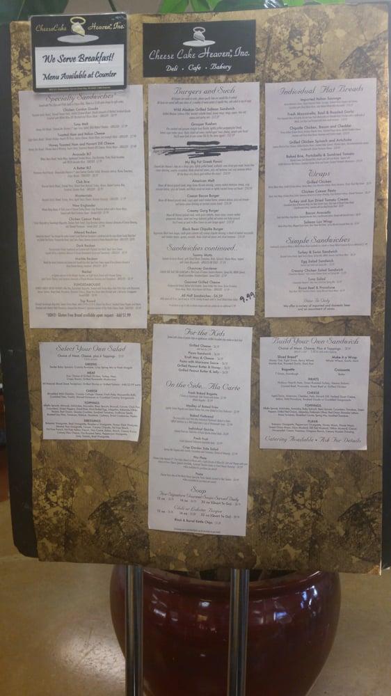 Menu at Cheese Cake Heaven Restaurant/Cafe, Lounge, Bakery, Green Bay
