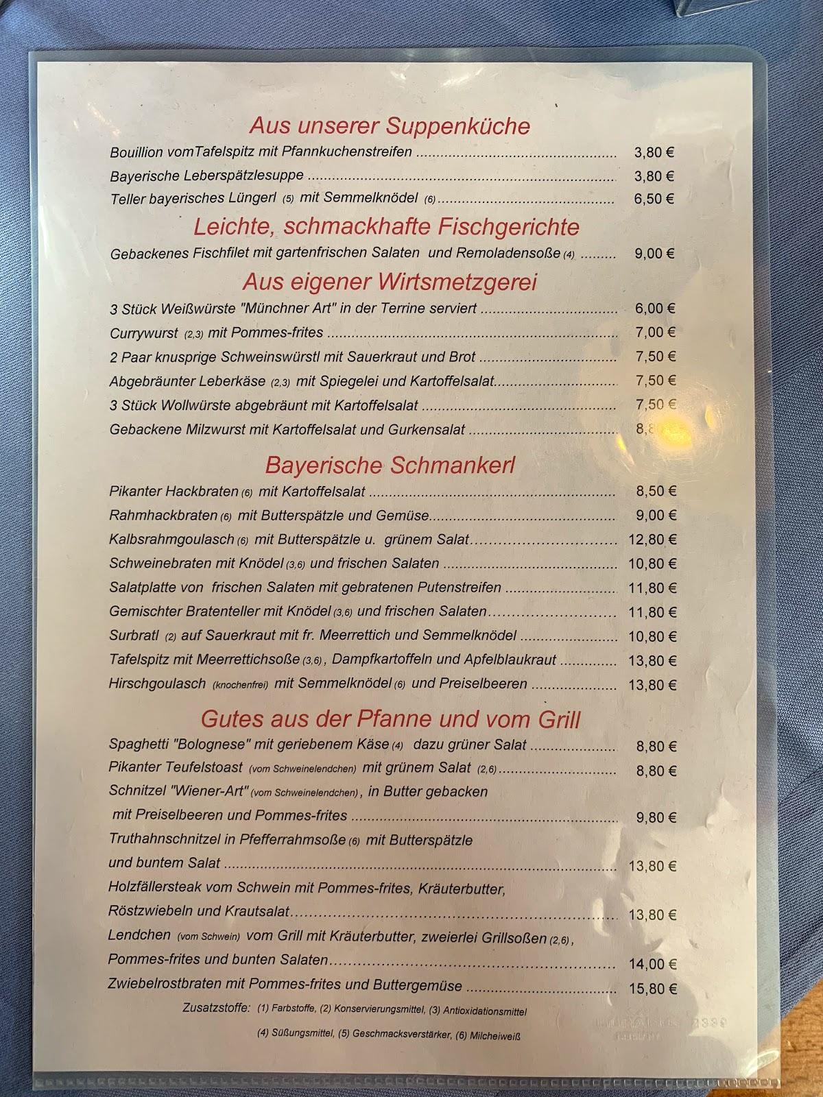 Speisekarte Von Gasthof Alt Ttinger Hof Restaurant Alt Tting