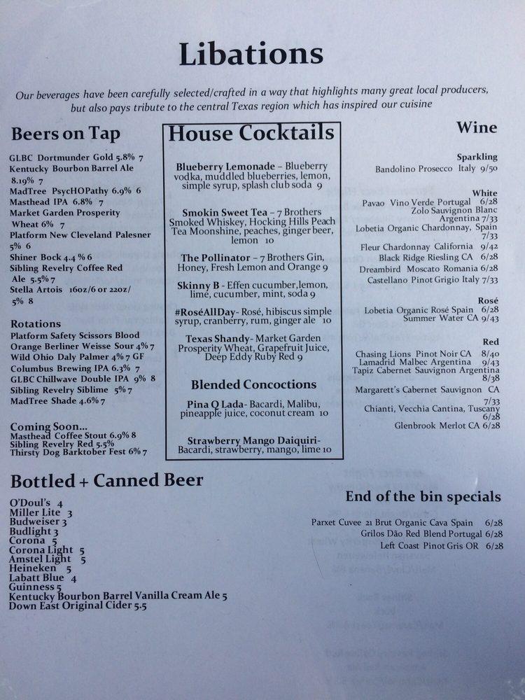 Menu At Smokin Q's BBQ And Beer House, Mayfield