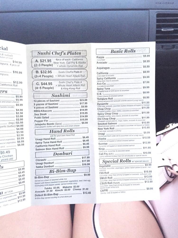 Menu at Bento Box F65 restaurant, Sacramento, 65th St 100