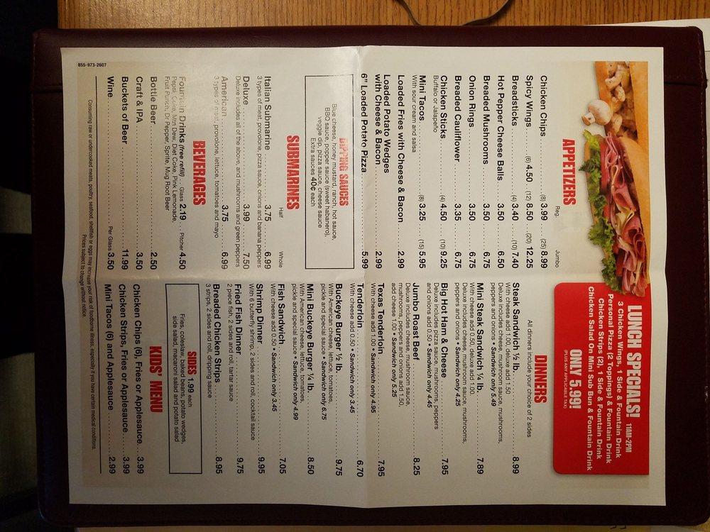 Menu at The Buckeye Barn, Springfield