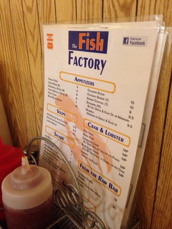 Fish Factory menu - Picture of The Fish Factory, Wildwood Crest