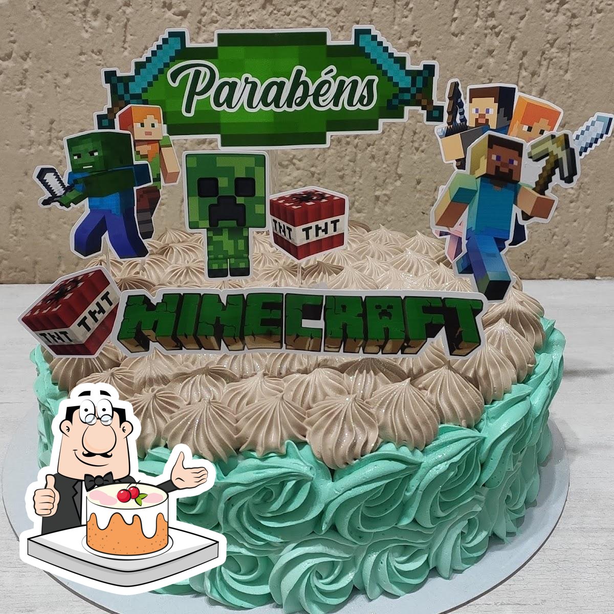 Bolos lindos de comer: Bolo Minecraft TNT / TNT Minecraft cake