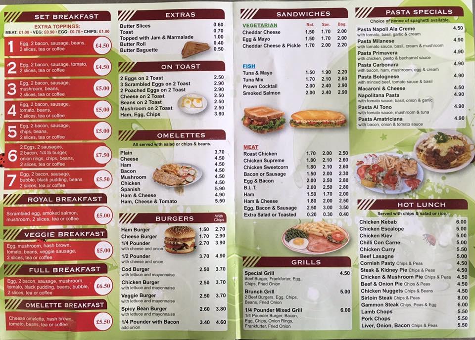 Menu at Brothers Cafe, London, Thames Rd