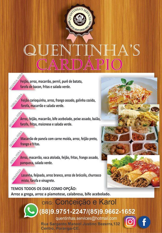 Quentinha's Services cardápio