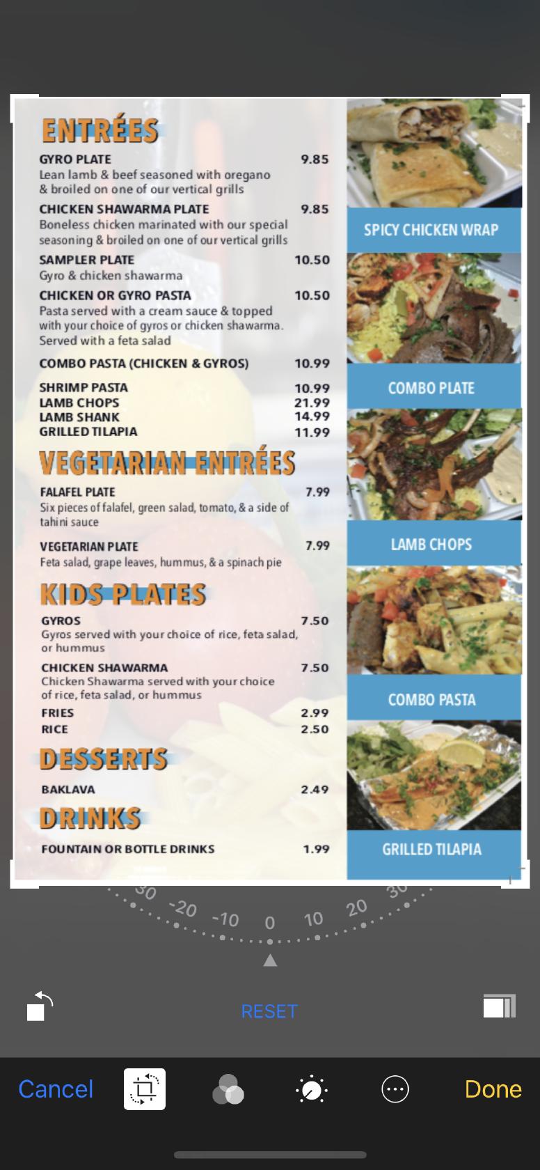 Menu at Shawarma Guys New Iberia restaurant, New Iberia
