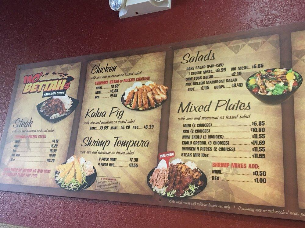 Menu at Mo Bettahs steakhouse Bountiful Menu at Mo Bettahs steakhouse Bountiful