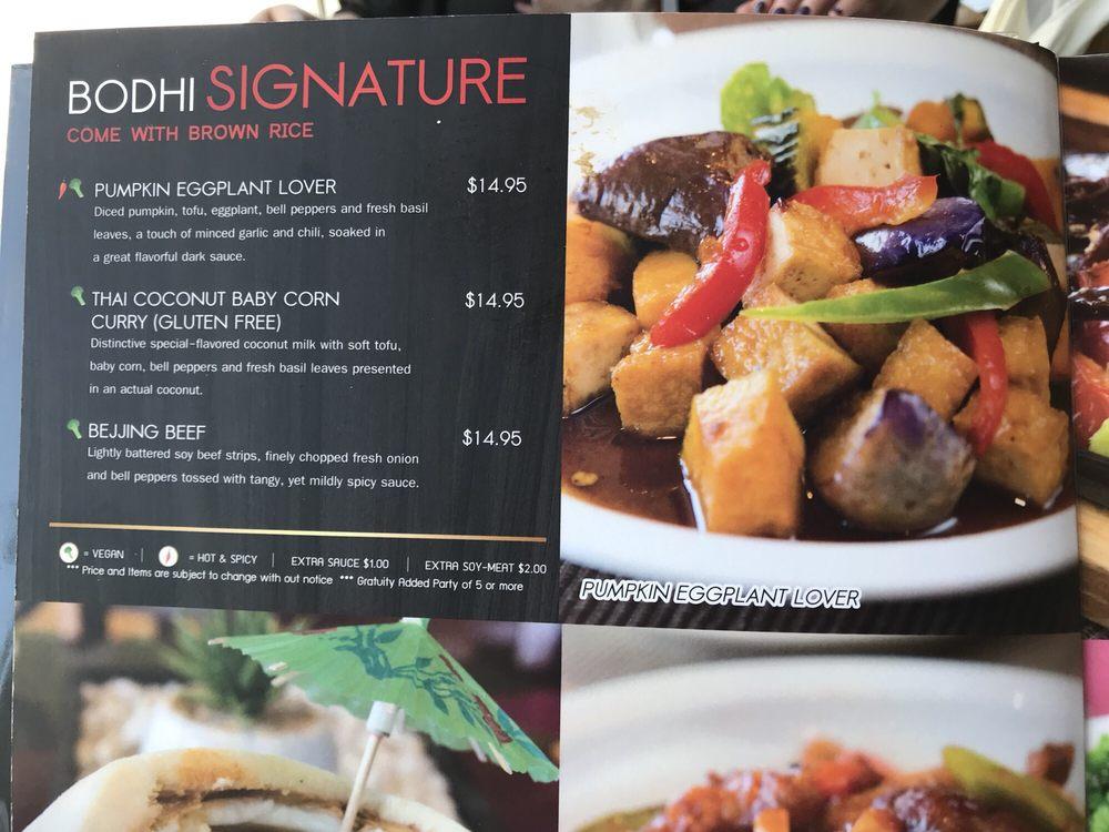 Menu At Bodhi Kosher Thai Restaurant Beverly Hills W Olympic Blvd 3540   Rb45 Menu Bodhi Kosher Thai 