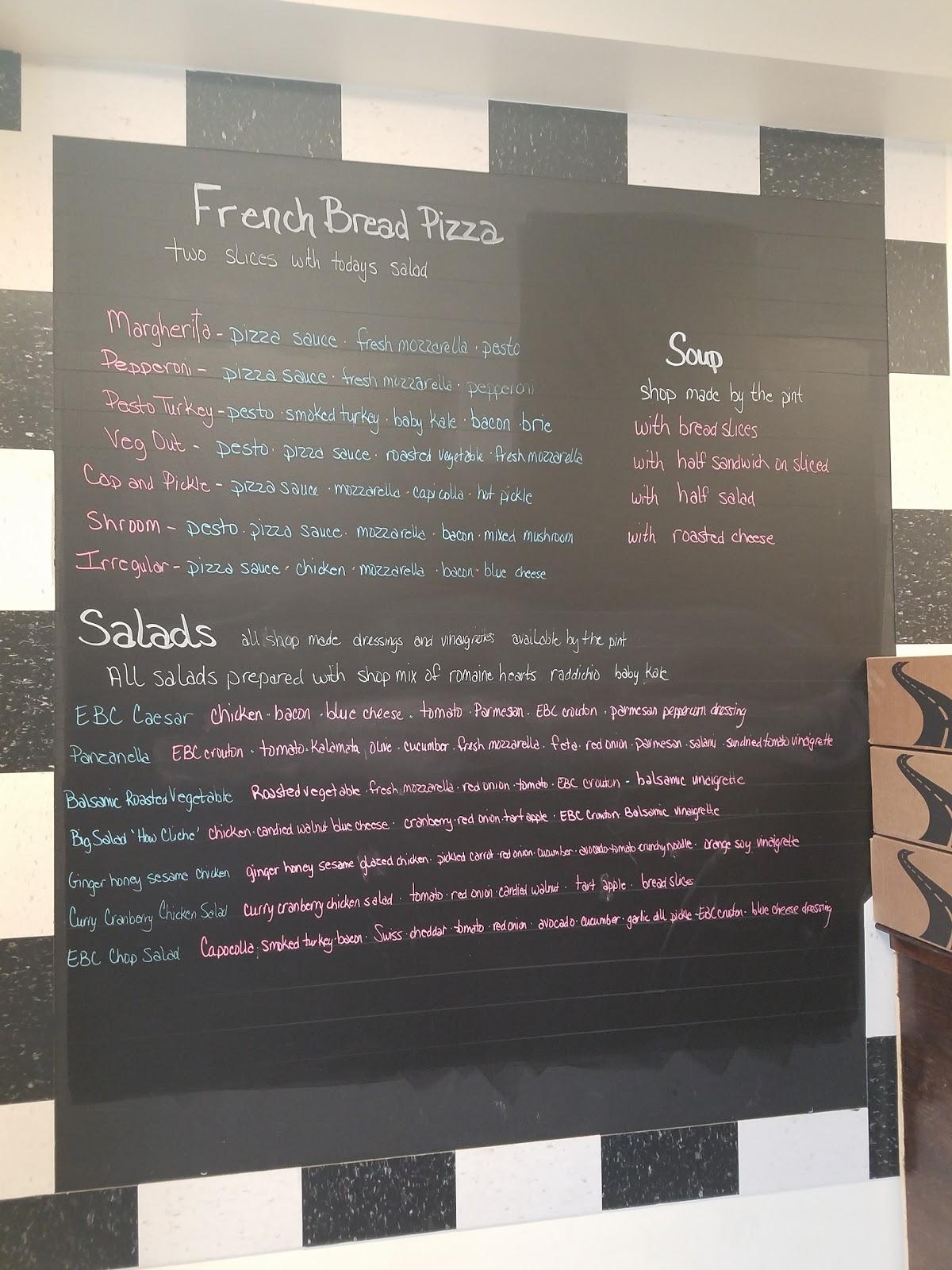Menu at Erie Bread Company restaurant, Monroe