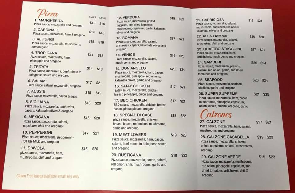 Menu at George's Pizzeria MAUDSLAND, Oxenford, 5/148 Maudsland Rd