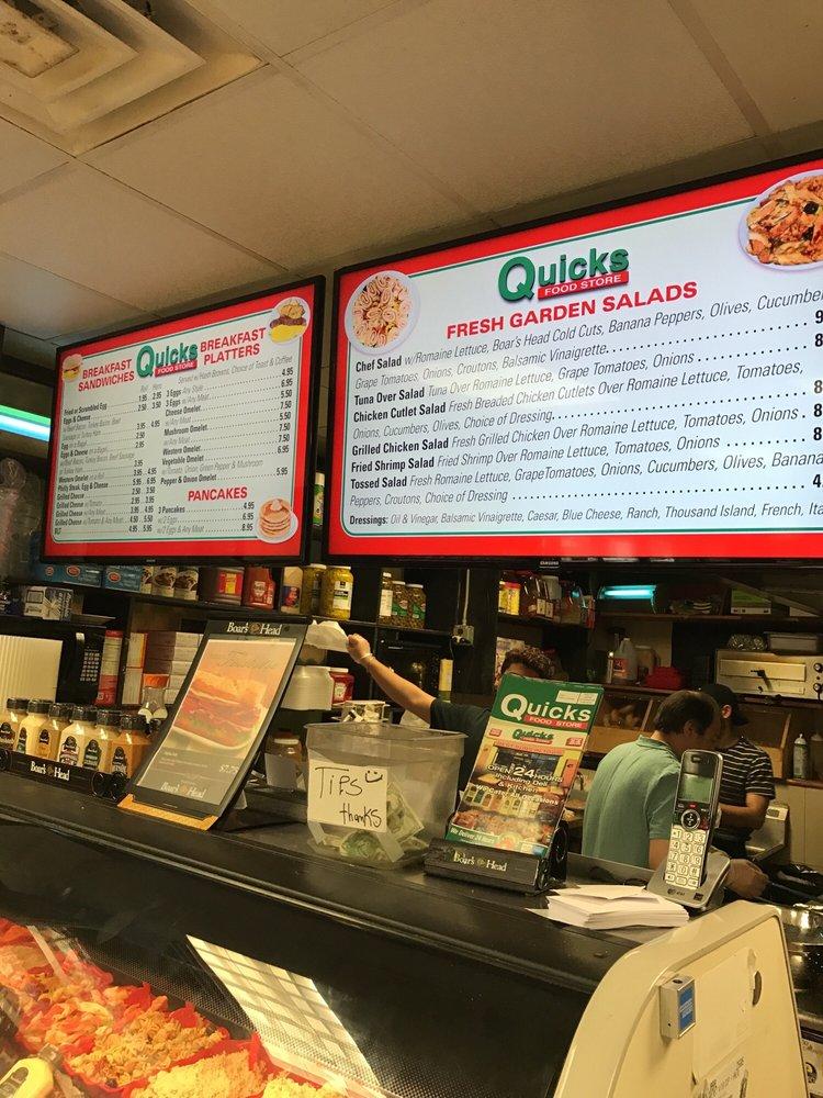 Menu at Quicks Food Store restaurant, Paterson