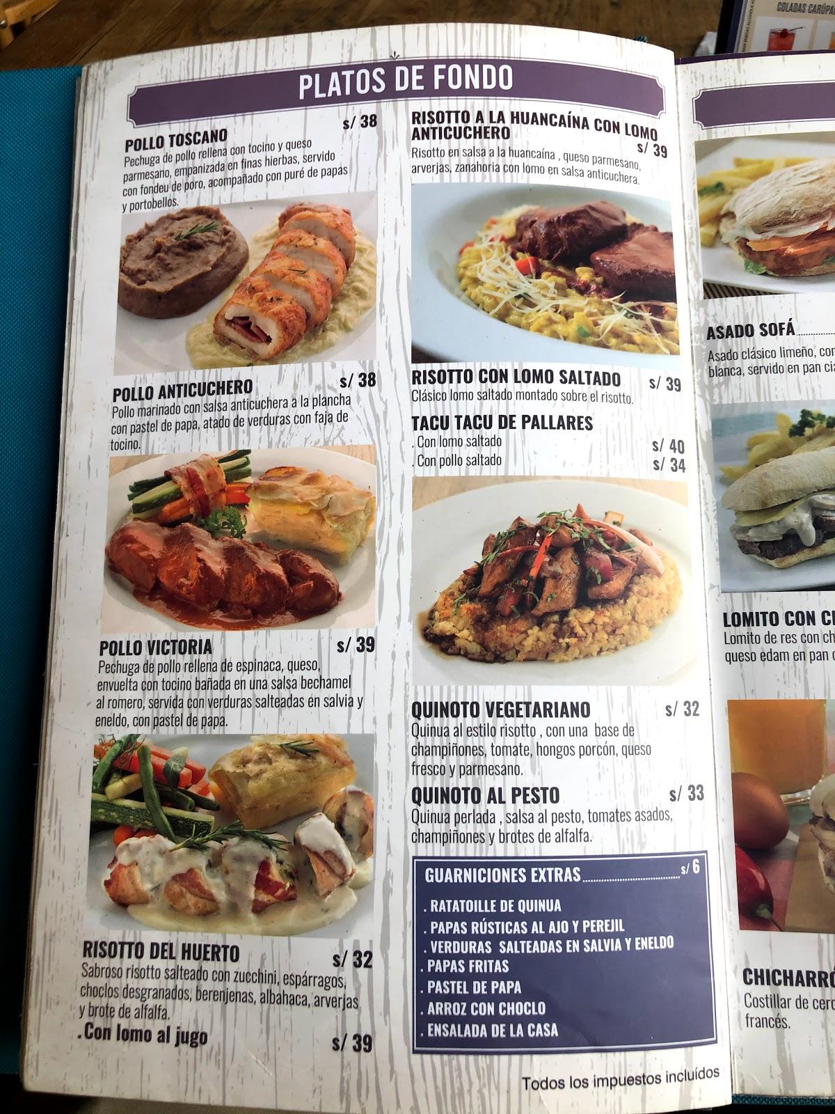 Menu at Sofá Café San Borja, San Borja, Av. Del Parque Nte. 930