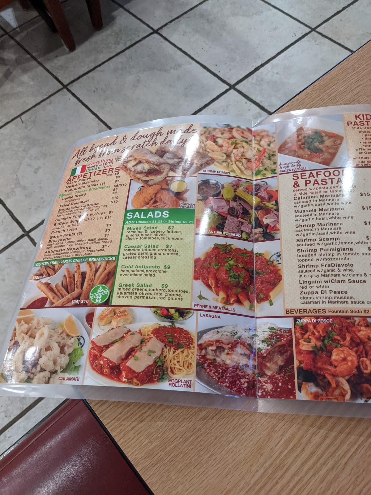Menu at Napoli Pizza N Pasta pizzeria, Melbourne