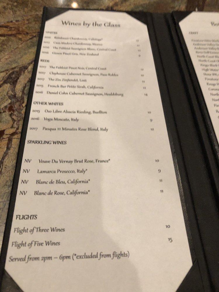 Menu at Blend Wine Room pub & bar, Visalia