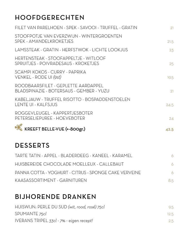 Menu de Iverans