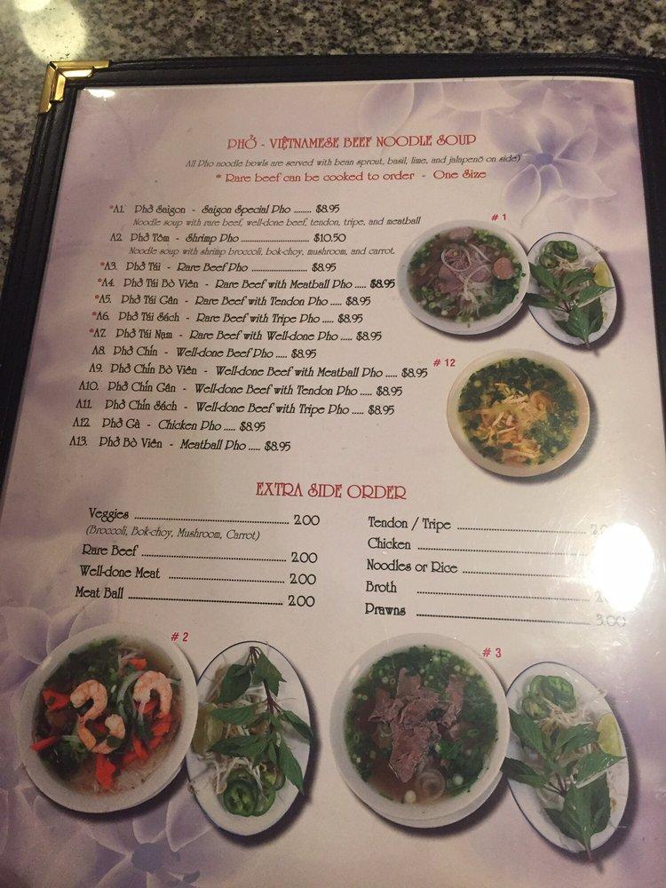 Menu at New Saigon Restaurant, Seattle, 6th Ave